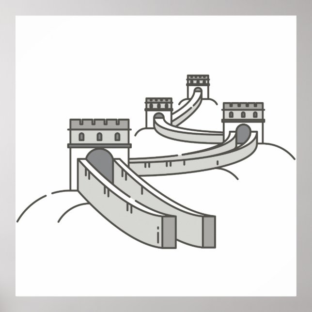 Underbara muren av China World Landmark Poster (Framsidan)
