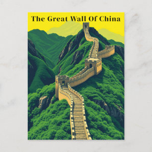 Underbara muren i China Vintage resor Vykort