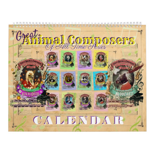 Underbara musikkompositörer för djurklassificering kalender (Omslag)