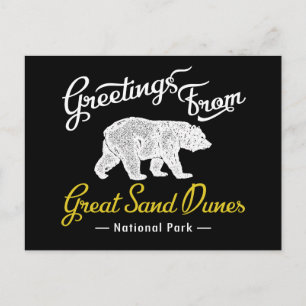 Underbara nationalparken Sand Dunes Bear Vykort