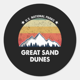 Underbara nationalparken Sand Dunes Runt Klistermärke