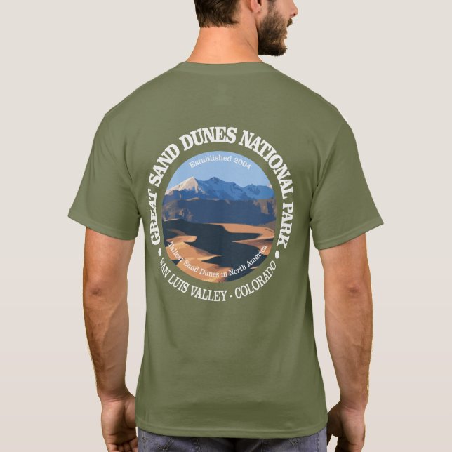 Underbara nationalparken Sand Dunes T-shirt (Baksida)