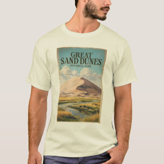 Underbara nationalparken Sand Dunes Vintage affisc T Shirt
