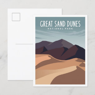 Underbara nationalparken Sands Dune Colorado Trave Vykort