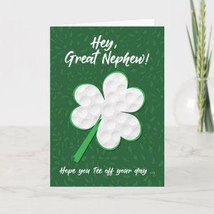 Underbara Nephew Golf Sports St. Patrick's Day Kort