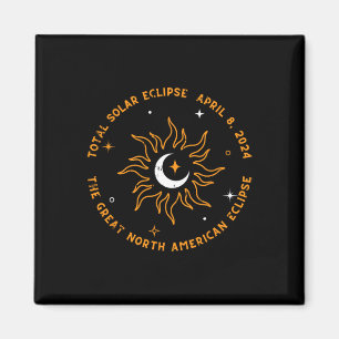 Underbara Nordamerikanska Total Solar Eclipse Apri Magnet
