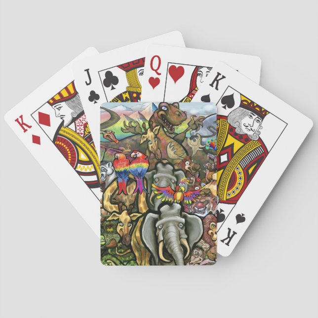 Underbara och små djur spel kort (Baksidan)