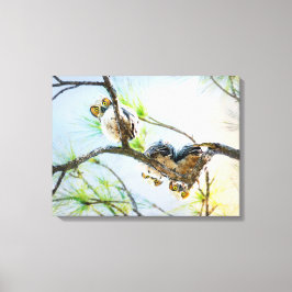 Underbara örlogsägare Tittar från Gren Fine Art Canvastryck