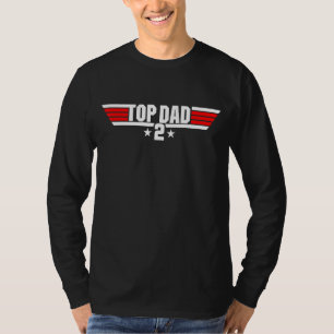 Underbara övre Pappa Pappa 2 Far av två Fars dag T Shirt