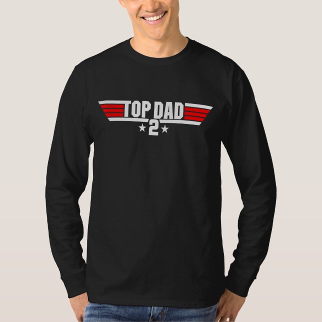 Underbara övre Pappa Pappa 2 Far av två Fars dag T Shirt (Framsida)