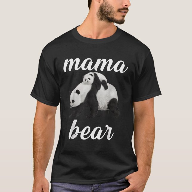 Underbara Panda Mamman Bear Mor Dagen T Shirt (Framsida)