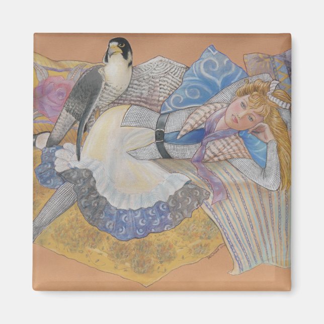 Underbara Peregrine Falcon Magnet (Framsidan)