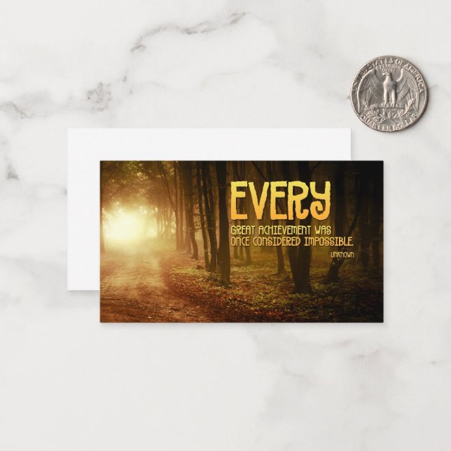 "Underbara prestationer" - inspirationsoffert Anteckningskort (Fram/Back In Situ)