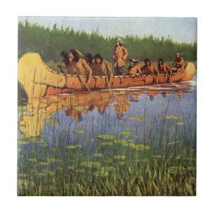 Underbara prospekterare efter Remington, Vintage P Kakelplatta