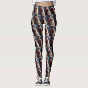 Underbara Pyrenéer med Jultomten julafton Leggings