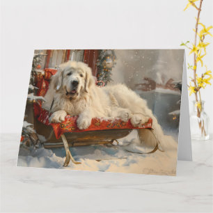 Underbara Pyrenéerna-Hund Julfesten Kort