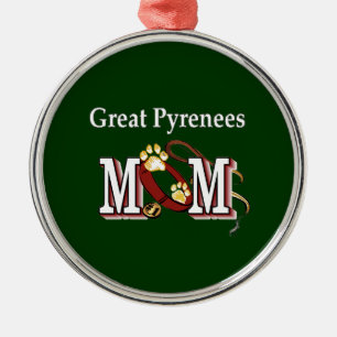 Underbara Pyrenéerna Mamma Julgransprydnad Metall