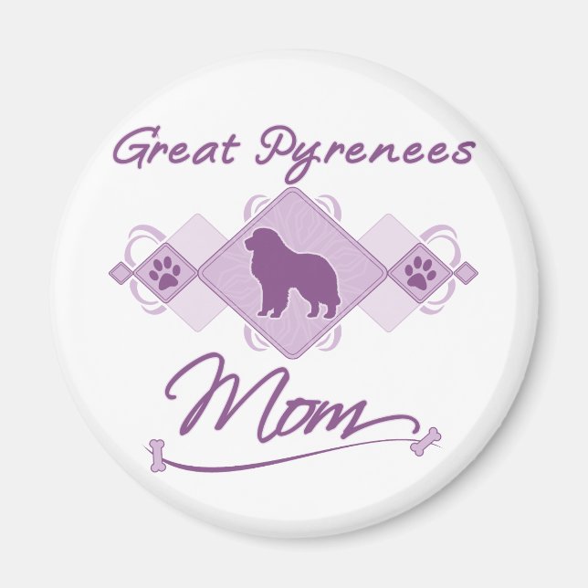 Underbara Pyrenéerna Mamma Magnet (Framsidan)