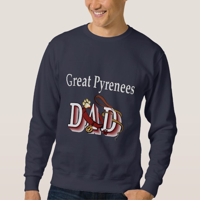 Underbara Pyrenéerna PAPPA Lång Ärmad Tröja (Framsida)