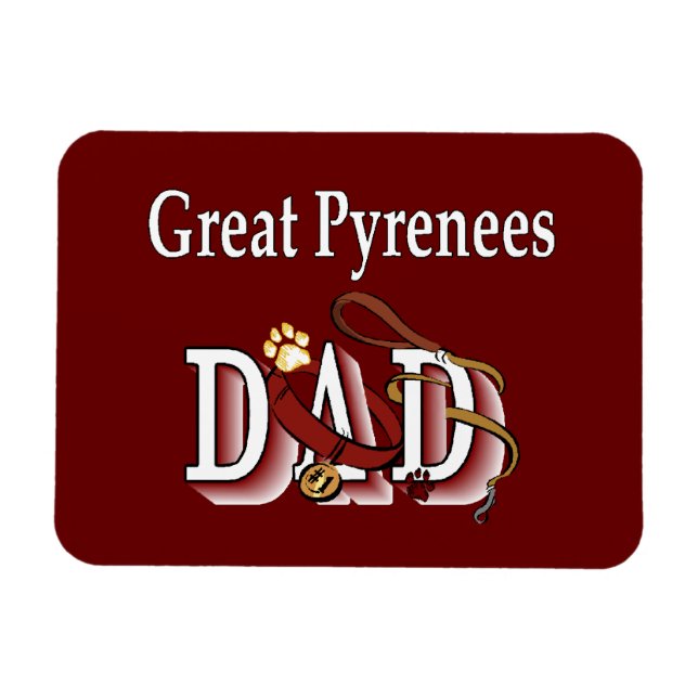 Underbara Pyrenéerna PAPPA Magnet (Horisontell)