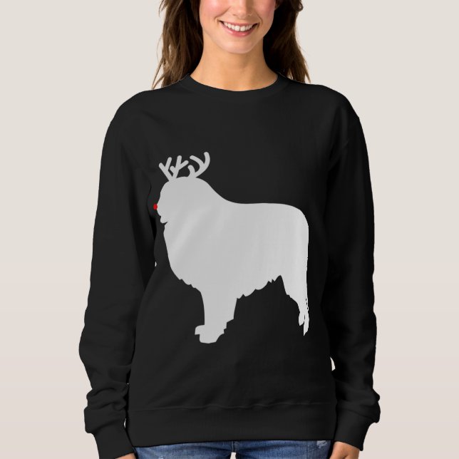 Underbara Pyrenéerna Reindeer Jul Hund T Shirt (Framsida)