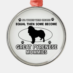 Underbara Pyrenees hund design Julgransprydnad Metall