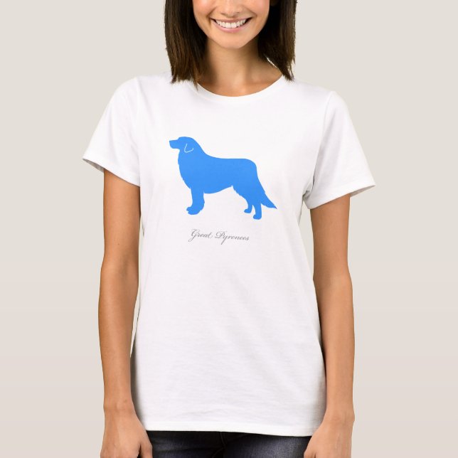 Underbara Pyrenees T-tröja (blåttsilhouetten) Tee Shirt (Framsida)