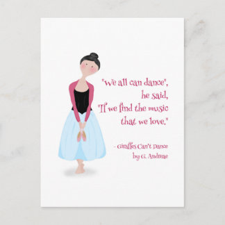 Underbara Quotations_Dance Vykort