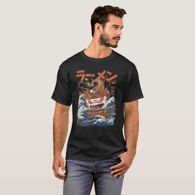 Underbara Ramen av kanagawa T Shirt (Hel framsida)