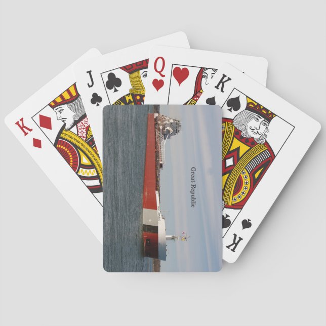 Underbara republiken spelar kort casinokort (Baksidan)