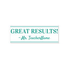 "UNDERBARA RESULTAT!" Rubber Frimärke Självfärgande Stämpel