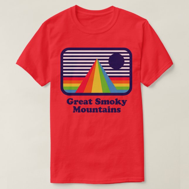 Underbara rökiga berg Hippie Rainbow T Shirt (Design framsida)