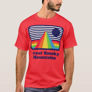 Underbara rökiga berg Hippie Rainbow T Shirt