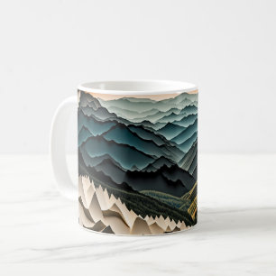 Underbara, rökiga berg mugg design