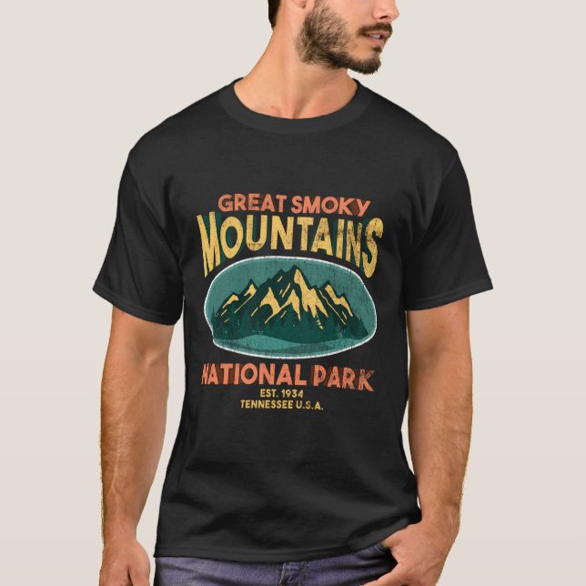 Underbara rökiga berg Tennessee Hiking Långärmad T Shirt (Framsida)