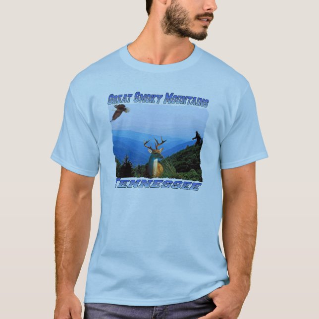 Underbara rökiga berg, Tennessee vuxenT-tröja Tee Shirt (Framsida)