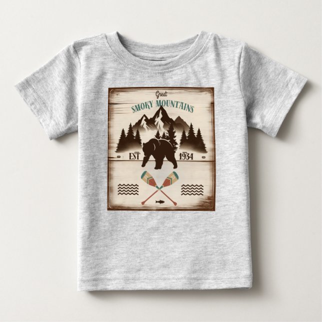 Underbara rökiga berg, TN björn T Shirt (Framsida)
