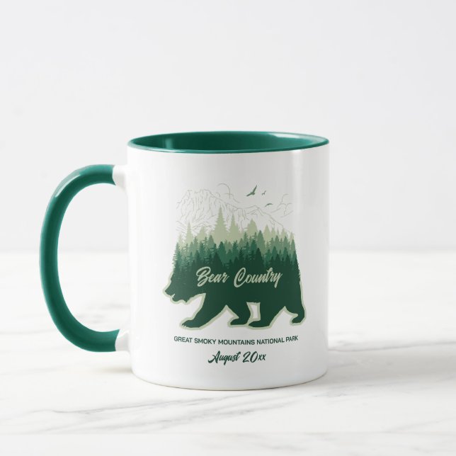 Underbara Rökiga bergsnationalparken Bear Land Mugg (Vänster)