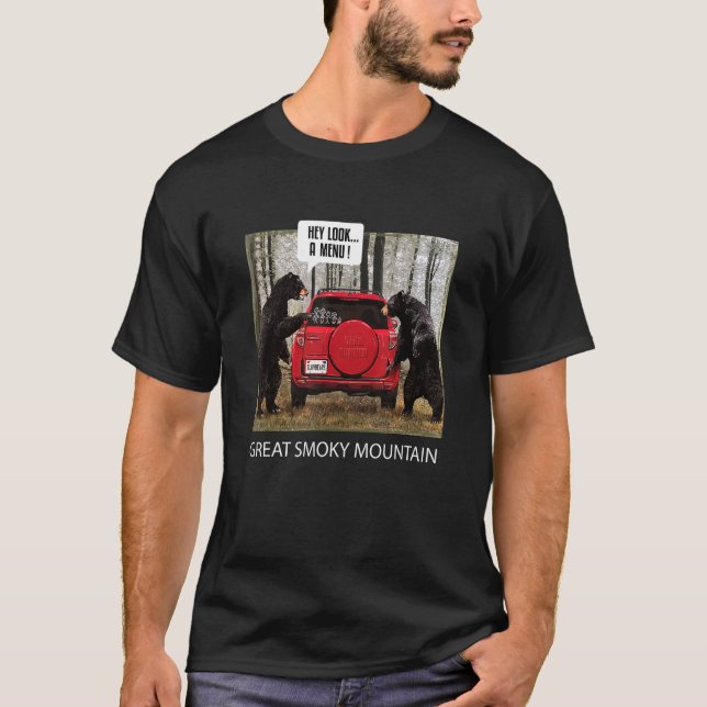 Underbara Rökiga bergspärlor, titta på en meny T Shirt (Framsida)