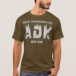 Underbara Sacandaga Sjö Adirondack-bergen New York T Shirt