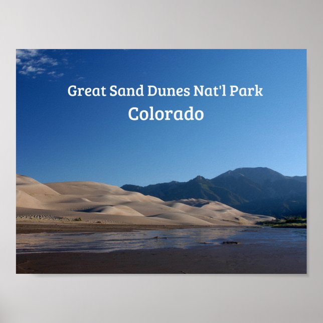 Underbara Sand Dunes nationalpark, CO Poster (Framsidan)