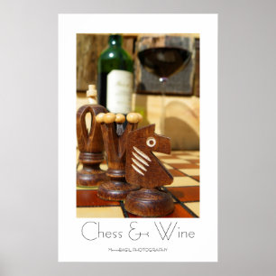 Underbara schack & Vin Poster! Poster