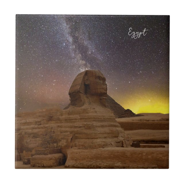 Underbara sfinxen av Giza Kakelplatta (Framsidan)
