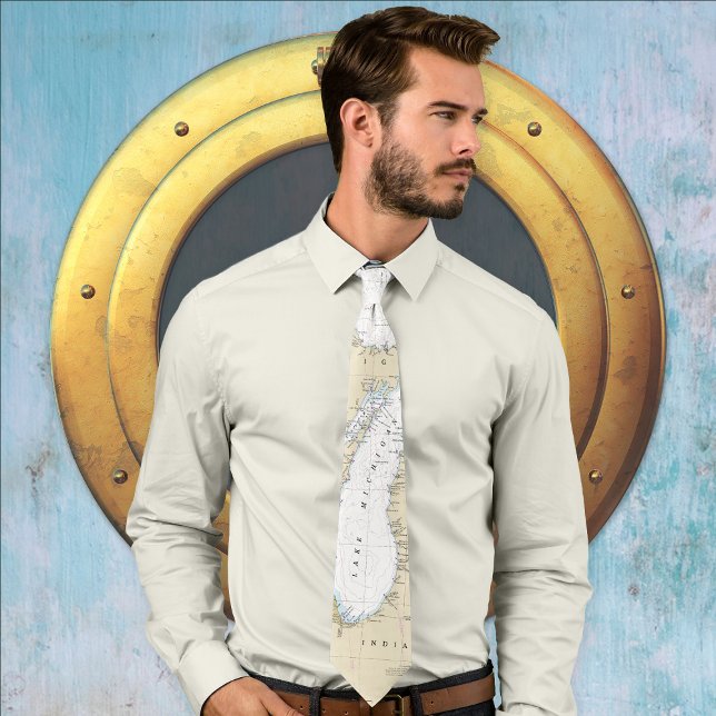 Underbara Sjö Michigan autentiskt nautiskt diagram Slips (Skapare uppladdad)