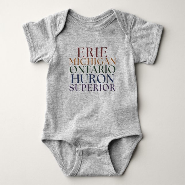 Underbara Sjöar-Baby Bodykostdräkt som matchar fam T Shirt (Framsida)