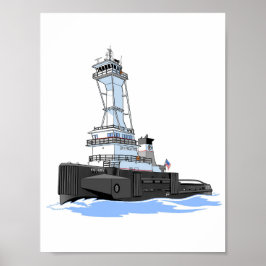 Underbara Sjöar-bogserbåten (Grand River) Poster