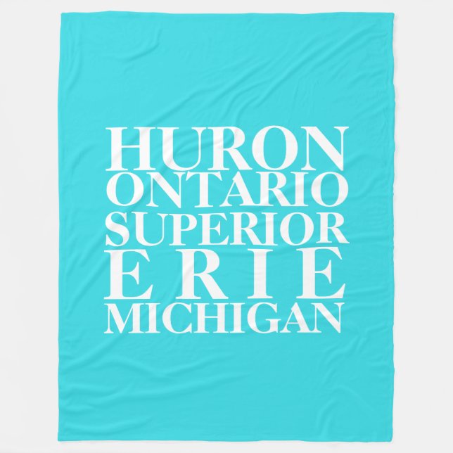 Underbara Sjöar Fleece Blanket, stor (Framsidan)
