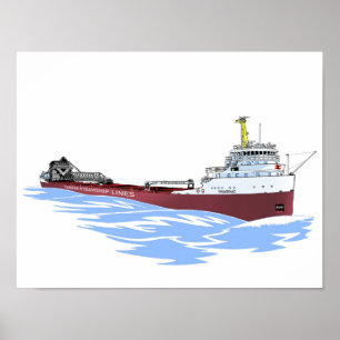 Underbara Sjöar Freighter Frontenac (CSL) Poster