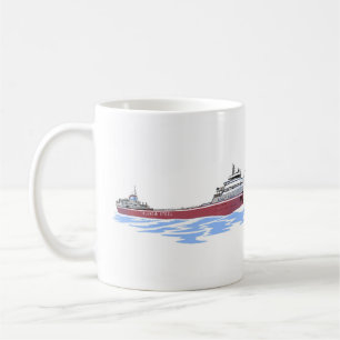 Underbara Sjöar freighter Wilfred Sykes raka däc Kaffemugg