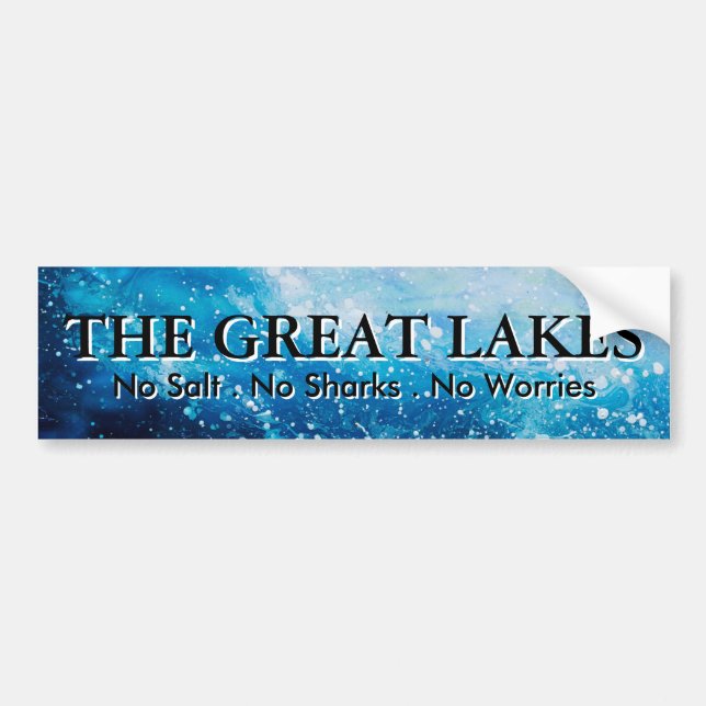 Underbara Sjöar - inget salt, inga hajar, ingen or Bildekal (Framsidan)